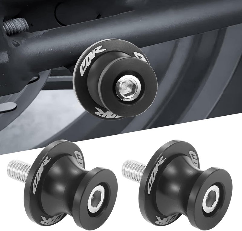 Coxotom 2Pcs Motorcycle Swing Arm Spools for Honda CBR150 CBR100F CBR1000RR CBR1100XX CBR125 CBR250 CBR400RR CBR400F CBR450SR CBR600RR CBR900RR CBR954RR Aluminum (Black) - Image 2